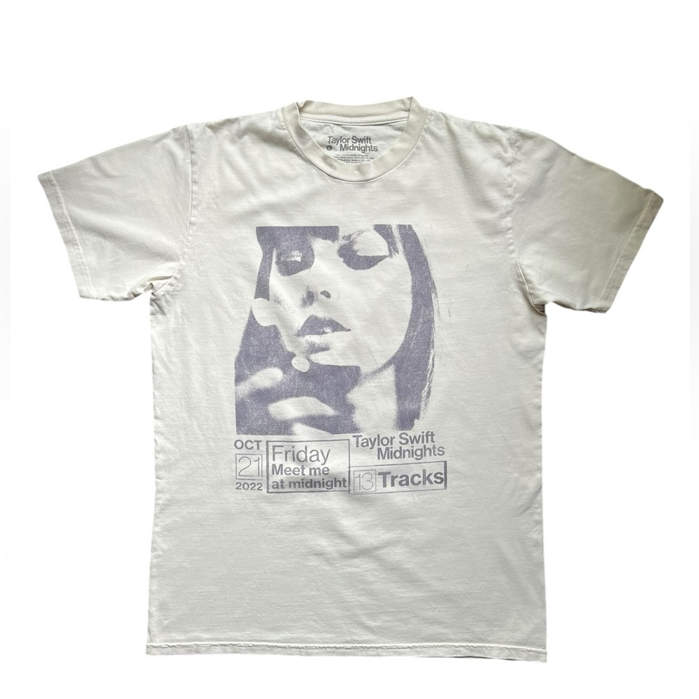 OFFICIAL 2022 Taylor Swift Midnights Album unisex T Shirt Size Large Beige - Picture 3 of 9